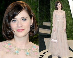 Tanpa Potong Rambut, Zooey Deschanel Bisa Tampil dengan Rambut Bob