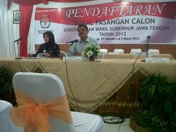 Hari Pertama Pendaftaran Bakal Cagub-cawagub Jateng Sepi