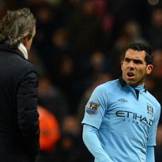 Mancini: Tak Ada Masalah dengan Tevez Kok