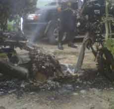  Anggota TNI Bakar Motor Saat Bertengkar Dengan Istri