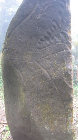 Batu Bergambar Naga di Kuningan dan Kisah Legenda Ambu Naga Runting