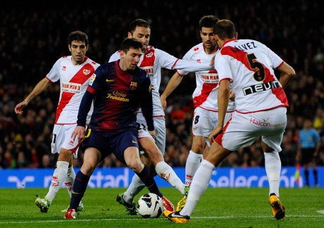 Dua Gol Messi Bawa Barca Bekuk Rayo 3-1 Dua Gol Messi Bawa Barca Bekuk Rayo 3-1
