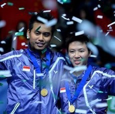 Ketum PBSI Sambut Tontowi/Liliyana di Bandara