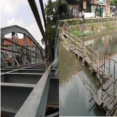  Keluh Warga Cikini: Jembatan Permanen Belum Jadi, Jembatan Darurat Tenggelam