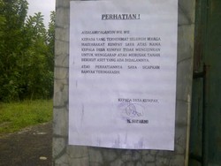Pasang Pengumuman, Kades Larang Warga Jarah Tanah Irjen Djoko di Subang