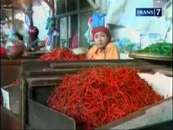 Warga Berebut Membeli Cabai Busuk