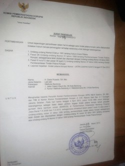 Kronologi Datangnya Surat Palsu KPK yang Membuat Dada Rosada Kecele