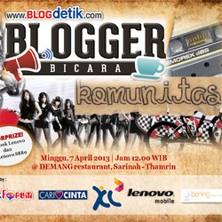 Yuk, Ikut #BloggerBicara Bahas Seputar Komunitas
