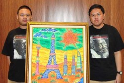 Dua Bersaudara Penyandang Autis Penerus Jejak Maestro Affandi
