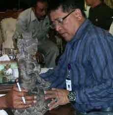 Arca Temuan Pencari Rumput di Hutan Baluran Peninggalan Majapahit Wetan