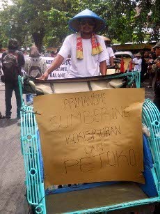 Tukang Becak & PKL di Yogya Demo Desak Pemberantasan Preman