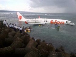 Ini Dia Pesawat Lion Air yang Jatuh ke Laut di Bali