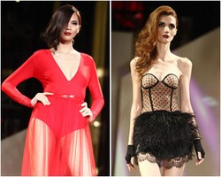 Seksinya Gaun-gaun Rancangan Manohara di Panggung Fashion Week