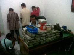 Polisi Tangkap 3 Tersangka Pengedar Ganja 66 Kg
