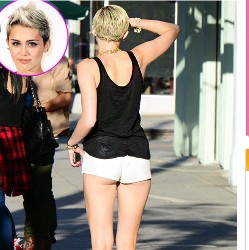  Ups! Pakai Celana Terlalu Pendek, Miley Cyrus Pamer Bokong