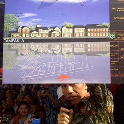 Jokowi Pamer Sketsa Rumah Deret, Warga Tanah Tinggi Bersorak