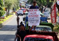 Solar Langka, Awak Bus & Truk Mogok Massal