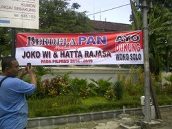 Spanduk Jokowi-Hatta Pada Pilpres 2014 Bertebaran di Solo