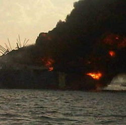 Puslabfor Polri Selidiki Ledakan Tongkang di Perairan Laut di Kaltim