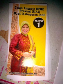 Istri Gubernur Rusli Zainal Nyaleg dari Golkar