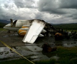 Ini Wujud Bangkai Pesawat Setelah Babak Belur Diamuk Api di Wamena