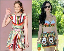 Seleb dari Rihanna Hingga K-Stew Tampil Berani dengan Motif Print Unik