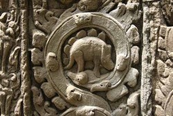Misterius! Ada Relief Dinosaurus di Candi Angkor Wat