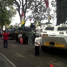 Asik, Bisa Keliling Gasibu Pakai Panser Anoa Gratis