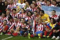 Bagi Atletico ini adalah gelar ke-9 di kompetisi ini. REUTERS/Sergio Perez.