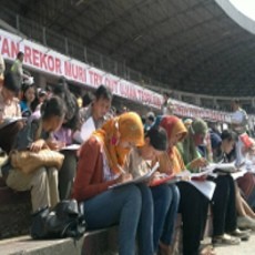 Ujian Tulis SIM Polres Sidoarjo Pecahkan Rekor MURI