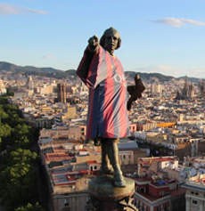 Saat Christopher Columbus Berseragam Barcelona 