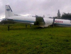 Ini Penampakan Pesawat Deraya Air yang Tergelincir di Wamena