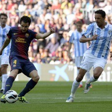 Kalahkan Malaga, Barca Samai Rekor 100 Poin Milik Madrid