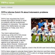 FIFPro Ingatkan Belanda, Sepakbola Indonesia Masih Bermasalah