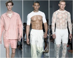 Baju Menerawang & Ketat Jadi Tren Busana Pria di London Fashion Week