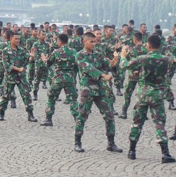  5 Ribuan Personel TNI AD Pamer Kekuatan di Monas