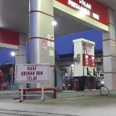 Solar di SPBU Kota Bojonegoro Habis Jelang Kenaikan BBM