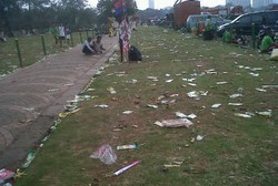 Sampah Pasca Acara Jakarta Nite Festival Meningkat 7 Kali Lipat