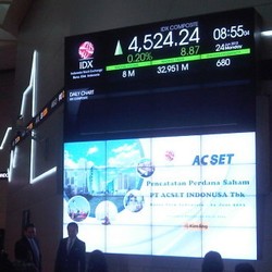 Saham Perdana Acset Indonusa Cuma Naik Tipis 4% ke Rp 2.600