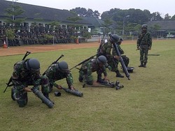Bumm! Belasan Mortir Ditembakkan dalam Latihan TNI AD di Bandung