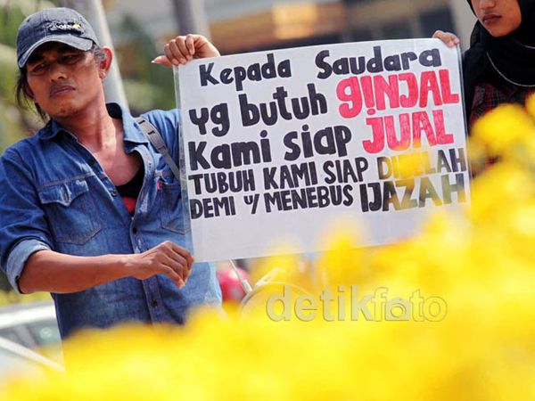 Sugiyanto Jual Ginjal untuk Tebus Ijazah