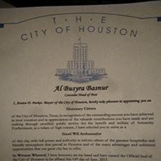 Konjen RI di Houston Terima Penghargaan Honorary Citizen