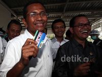 Dahlan Iskan Resmikan E-Ticketing KRL