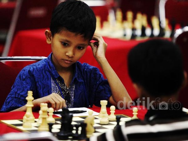 Ekspresi Pecatur Cilik di Kejurnas Catur
