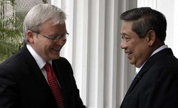 Presiden SBY dan PM Australia Kevin Rudd Bertemu di Istana Bogor