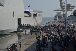 TNI AL Siapkan Kapal Perang untuk Motor dan Pemudik ke Semarang
