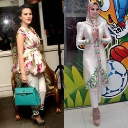 Gaya Angel Lelga, Sebelum dan Sesudah Berkerudung