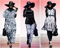 Hijab Style Guide: 10 Busana Muslim Monokrom dari Barli Asmara