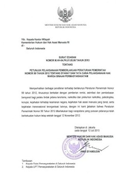  Ini Surat Edaran Menkum Soal Remisi Bagi Koruptor