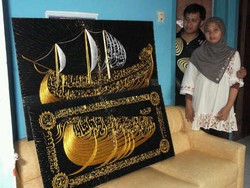 Kaligrafi Jarum Pentul, Buah Tangan Pas untuk Lebaran